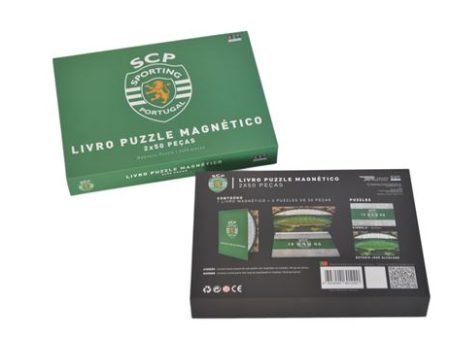 Livro Puzzle Magnético 2x50 Peças: Sporting - Kit Constrói Discount