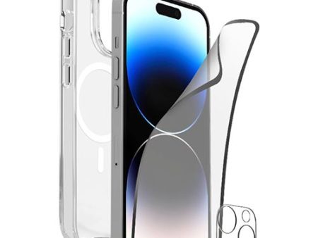 Capa Puro + Película Protetora de Ecrã + Película Lente Câmara para iPhone 15 Plus - Transparente Online Sale