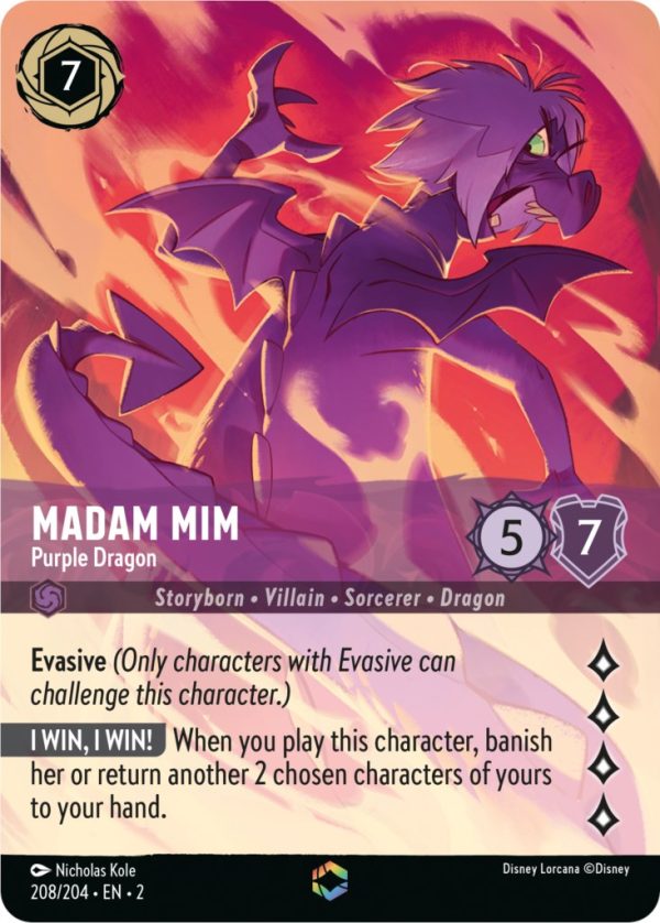 Madam Mim - Purple Dragon (Enchanted) (208 204) [Rise of the Floodborn] Online Sale